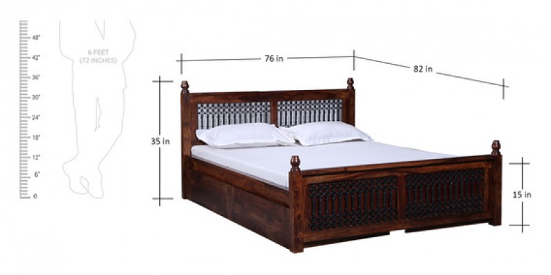 Egbert Leopold Solid wood Queen Size